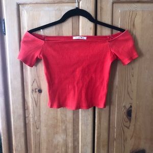 BRAND NEW red off the shoulder top!